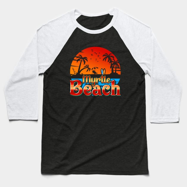 Myrtle beach Baseball T-Shirt by Tonibhardwaj